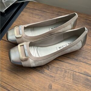 Anne Klein Women's Metallic Gold and Silver Flats